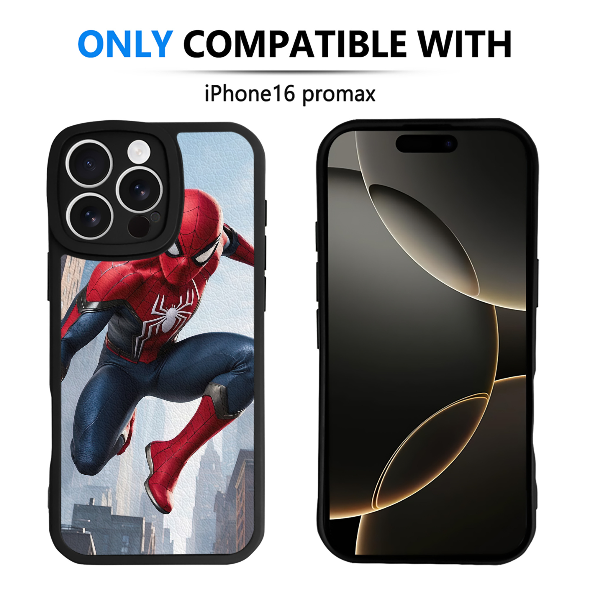 Spider Man スパイダーマン 【iPhone 16シリーズ対応】シリコンスマホケース（レザー調） 材質：シリコン